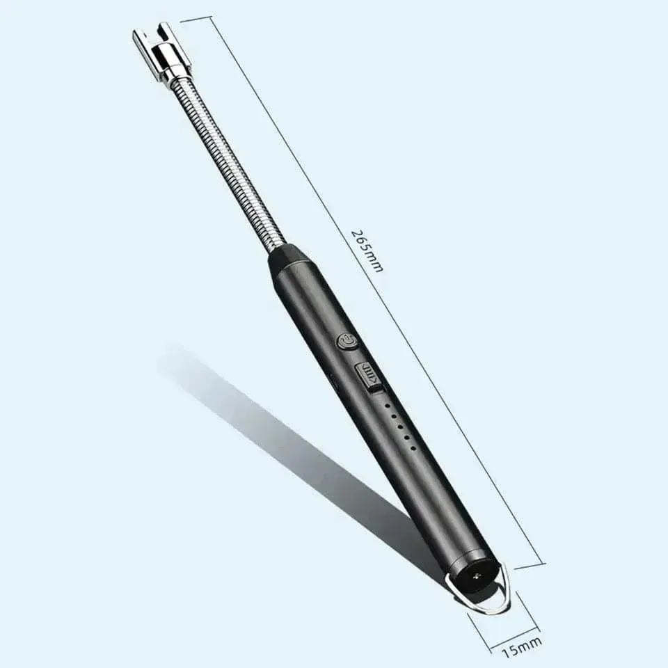 Premium USB Rechargeable Electric Lighter – Flameless, Windproof & Safe Long Neck Design
