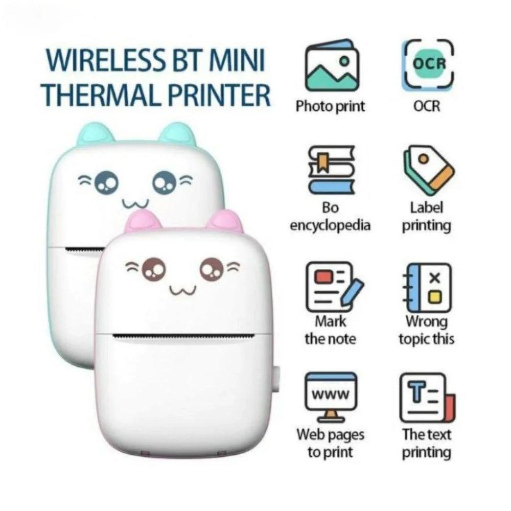 Bluetooth Mini Cat Pocket Printer for Photos, Notes & Stickers