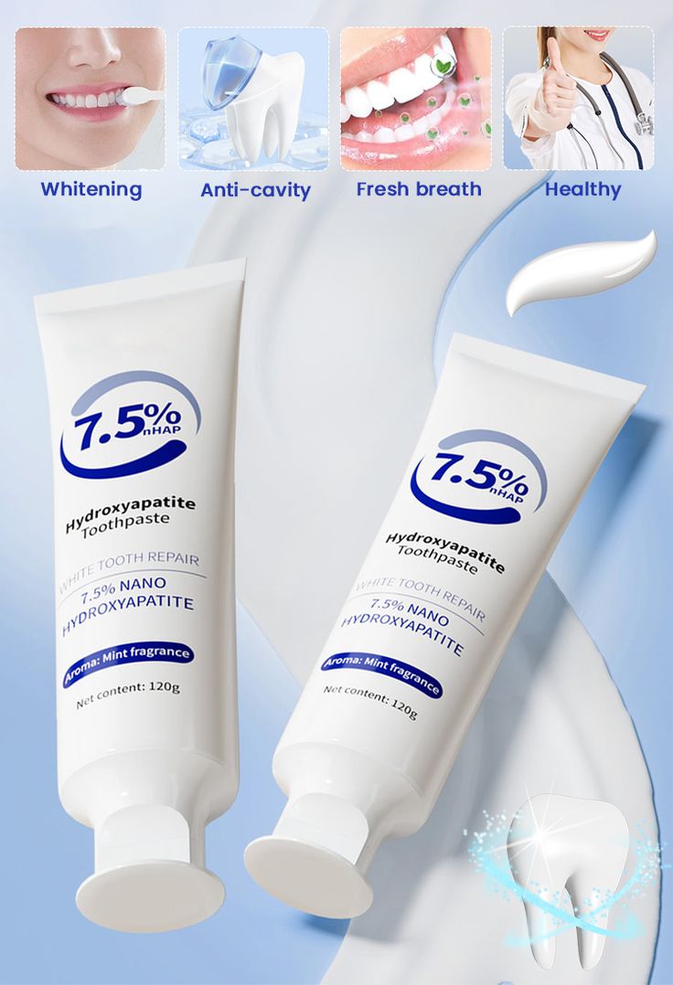 7.5% Nano Hydroxyapatite Fluoride Toothpaste for Teeth Whitening